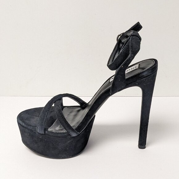 Steve Madden Marciana Platform Heeled Sandals, Black, Women's 9 M - Picture 4 of 6